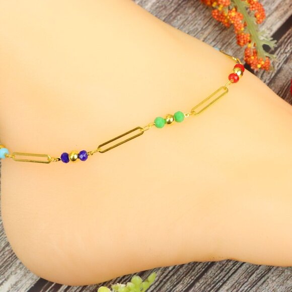 "Elegant Handmade Anklet – Delicate Jewelry for Women, MAR091148 - Picture 5 of 10